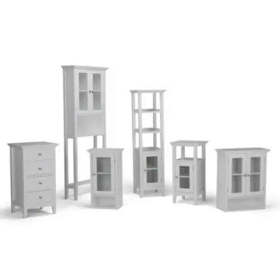 Normandy Four Drawer Floor Storage Bath Cabinet White - WyndenHall image {9}