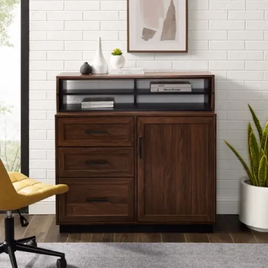 Modern Transitional Flip Down Secretary Desk - Saracina Home image {3}