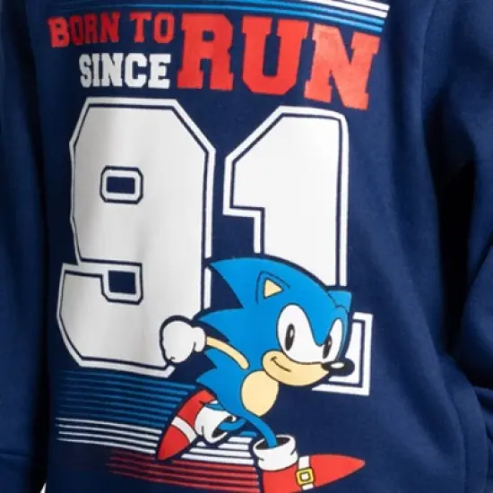 SEGA Sonic the Hedgehog Toddler Boys Fleece Fashion Pullover Hoodie Navy  image {5}