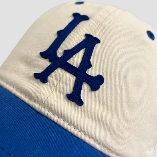 Men's Two Tone LA Baseball Hat - Cream/Navy Blue image {3}