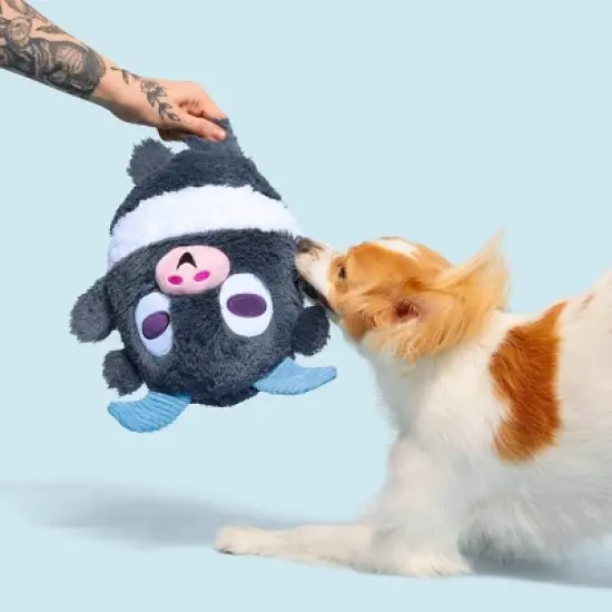 BARK Classic Fuzzy Farm Goat Dog Toy image {6}
