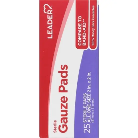 Leader Sterile Gauze Pads 2 in x 2 in 25 ea image {4}