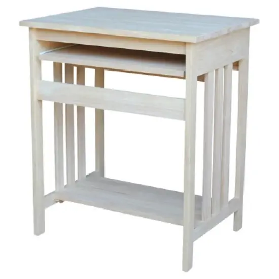 International Concepts Mission Computer Stand Unfinished image {2}