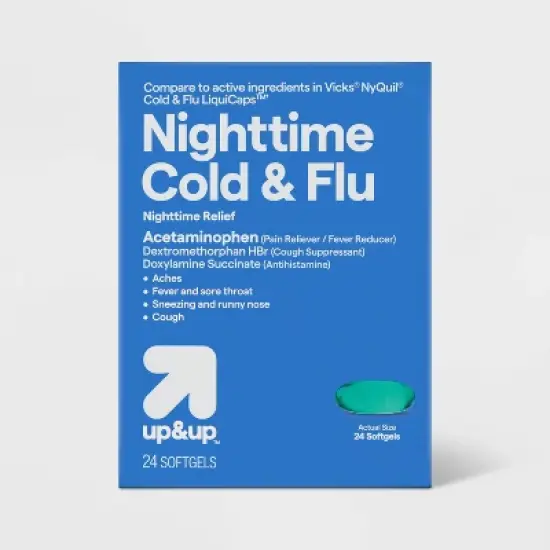 Nighttime Cold & Flu Relief Softgels - 24ct - up&up&trade; image {5}