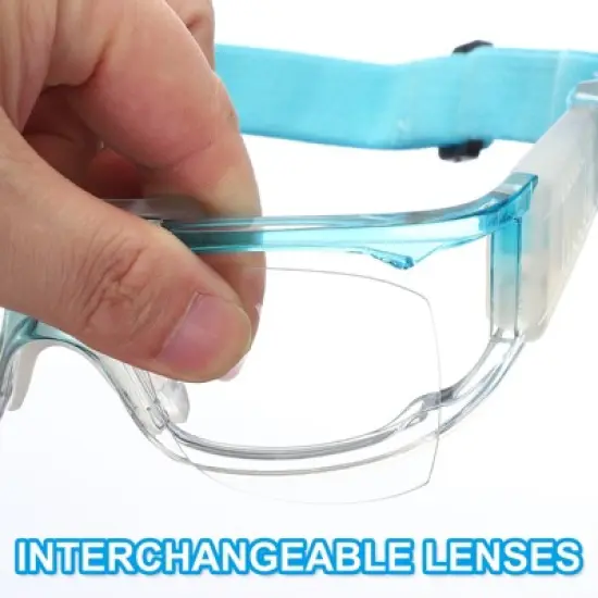 Unique Bargains PC Silicone Adjustable Strap Lightweight Professional Sports Goggles 1 Pc image {3}