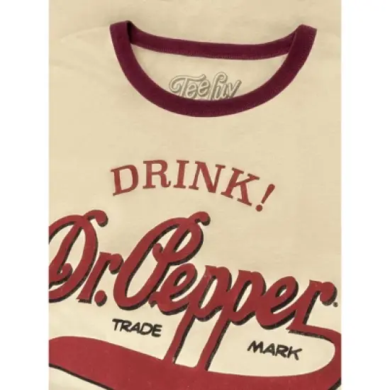 Tee Luv Retro Drink Dr. Pepper Ringer T-Shirt image {1}