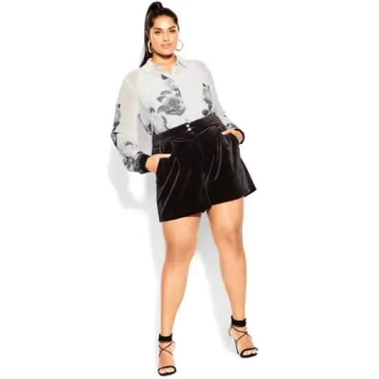 Women's Plus Size  Nora Short - black | CITY CHIC image {3}