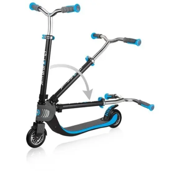 Globber Flow 125 Foldable Kick Scooter - Sky Blue image {3}