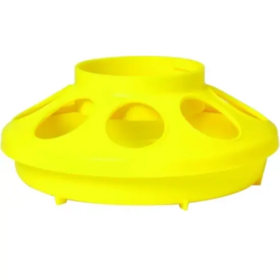 Little Giant Plastic Poultry Feeder Base for 1 Quart Container- Yellow image {1}