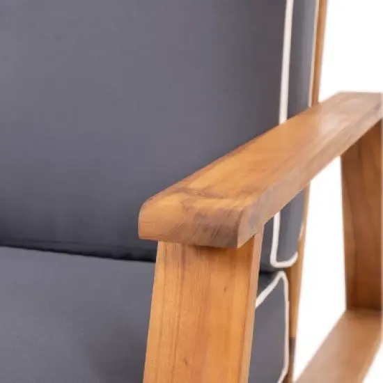 Paloma Outdoor Acacia Wood 4 Seater Chat Set with Cushions: Weather-Resistant - Christopher Knight Home image {10}