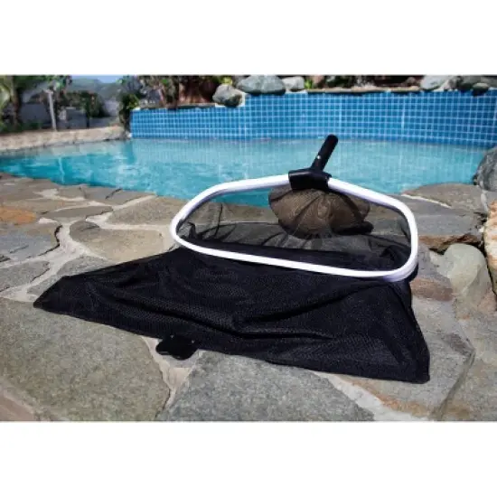 Poolmaster Heavy Duty Leaf Rake with Double Mesh Net image {4}