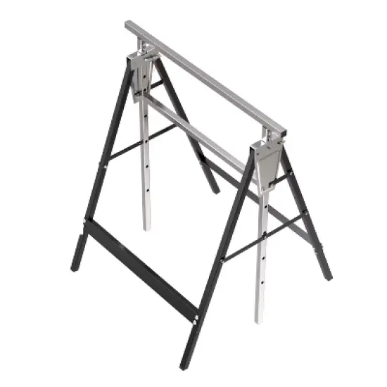 MaseiKar Heavy-Duty Adjustable Sawhorse Brackets 2 Pack, 2x4 Sawhorse Lifting Bracket, Stainless Steel Folding Sawhorse Stand, Workbench Support image {6}