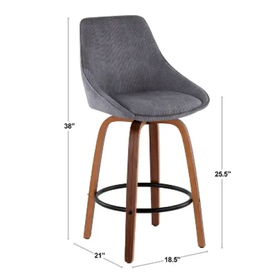 Set of 2 Diana Counter Height Barstools - LumiSource image {7}