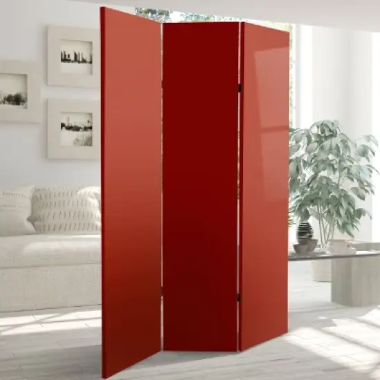 6" Double Sided Canvas Room Divider - Oriental Furniture image {2}