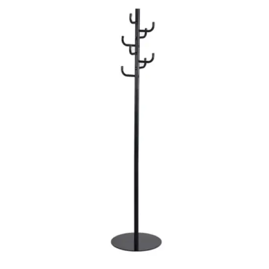 Steel Hook Head Coat Rack in Black-Safco image {1}