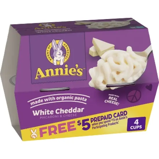 Annie's White Cheddar Microwavable Mac & Cheese Cup image {12}
