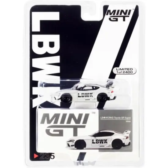 Toyota GR Supra LB WORKS Off White Metallic with Black Top Ltd Ed to 2400 pcs 1/64 Diecast Model Car by True Scale Miniatures image {3}