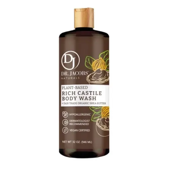 DR.JACOBS NATURALS Natural Plant Based Castile Shea Butter Body Wash-Hypoallergenic-Dermatologist Tested-Sulfate-Free image {7}