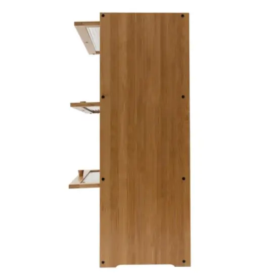YIYIBYUS 3 Tiers Kitchen Countertop Pantry Storage Cabinet, Log color image {4}