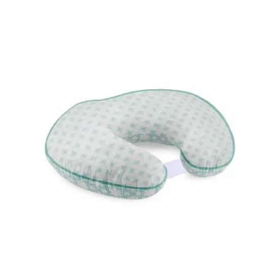 Bacati - 3 pc Petals/Floral Aqua Muslin Hugster Feeding & Infant Support Nursing Pillow with 2 removable zippered covers image {6}