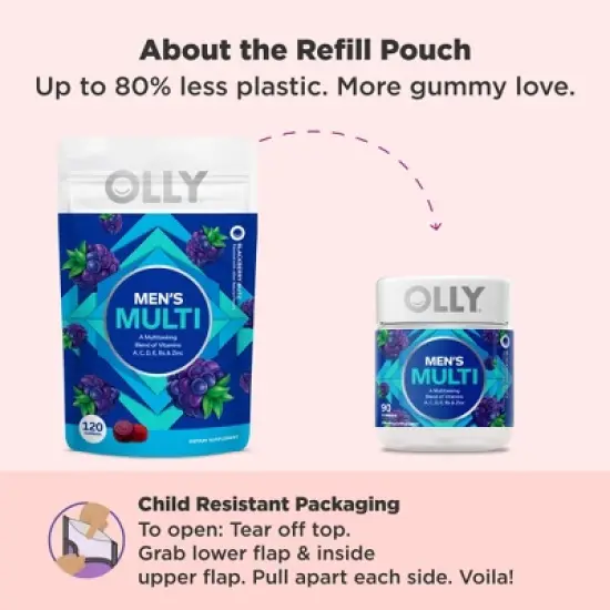 OLLY Men's Multivitamin Gummy - Blackberry Blitz image {4}