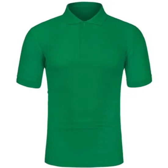 Lars Amadeus Men's Summer Solid Polo Shirts Short Sleeve Golf Performance Polo T Shirts image {8}