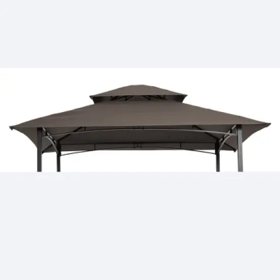 Grill Gazebo Replacement Canopy Roof, 5' x 8' Outdoor BBQ Gazebo Canopy Top Cover, Double Tired Grill Shelter Cover image {6}