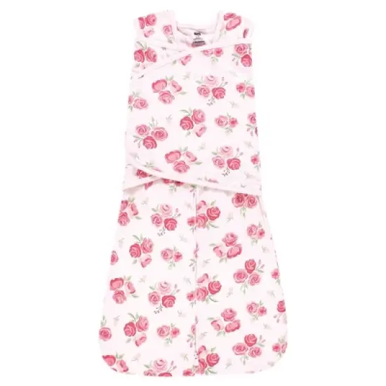 Hudson Baby Infant Girl Convertible Swaddle Sleep Sack, Blush Rose image {4}