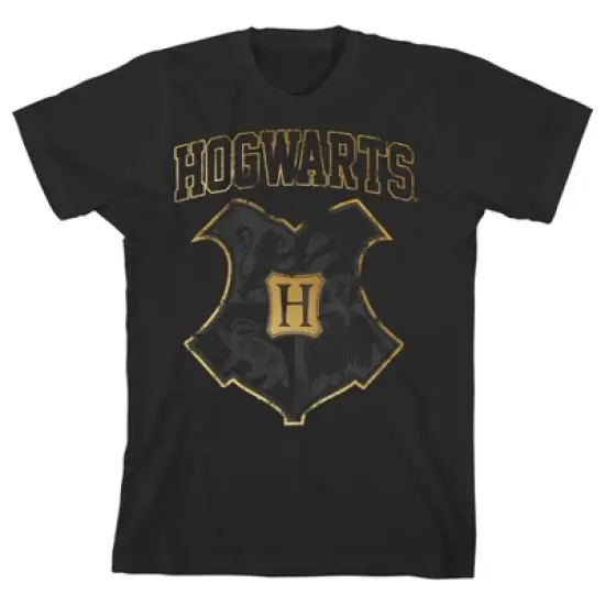 Harry Potter Hogwarts Crest Black T-shirt Toddler Boy to Youth Boy image {3}