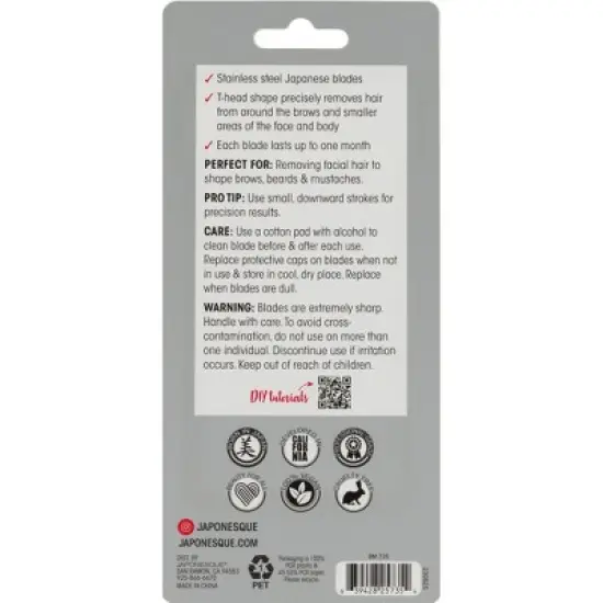 JAPONESQUE Beard & Brow Touch Up T-Razor - 3ct image {5}