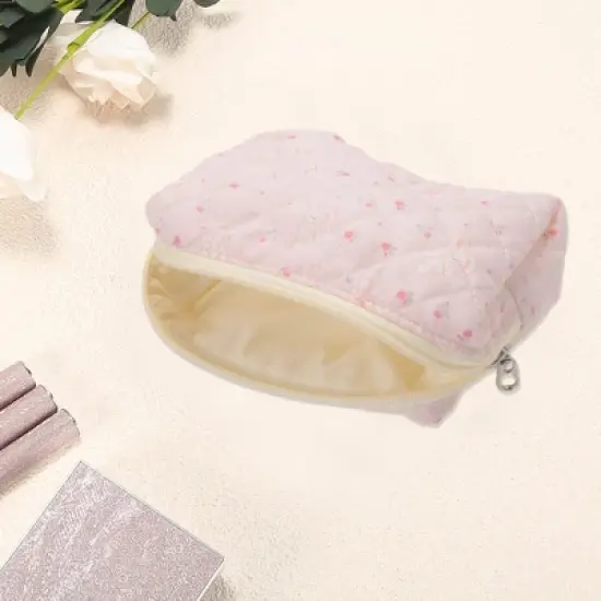 Unique Bargains Long-Eared Rabbit Makeup Bag Pink 1 Pc image {2}
