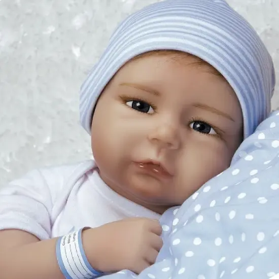 Paradise Galleries Silicone Vinyl Reborn Baby Boy, 20 inch Newborn Baby Bundles: All The Ladies Love Me, 7-Piece Ensemble image {9}