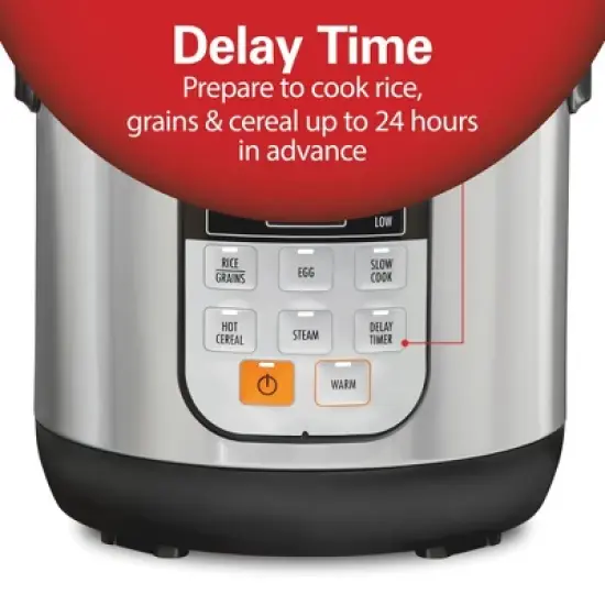 Hamilton Beach 1.5qt  Digital Rice Cooker - Silver image {6}