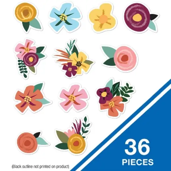Carson Dellosa Education Grow Together Flowers Cut-Outs, 36 Per Pack, 3 Packs image {1}