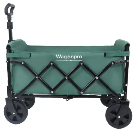 Expandable Dual-Layer Utility Wagon with 100% Extra Space - Grocery CartSupports 225lbs, Green image {4}