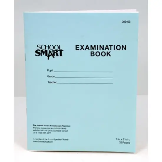 School Smart Examination Blue Books, 7 x 8-1/2 Inches, 32 Pages, Pack of 50 image {1}