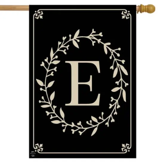 Briarwood Lane Classic Monogram Letter E House Flag Double-Sided 28" x 40" image {1}