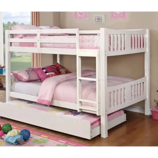Full Over Full Kids' Clare Bunk Bed White - ioHOMES image {1}