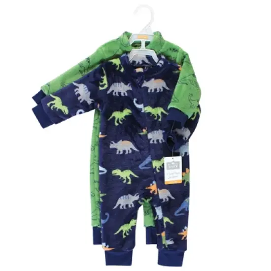 Hudson Baby Toddler Boys Plush Jumpsuits, Dinosaurs image {1}
