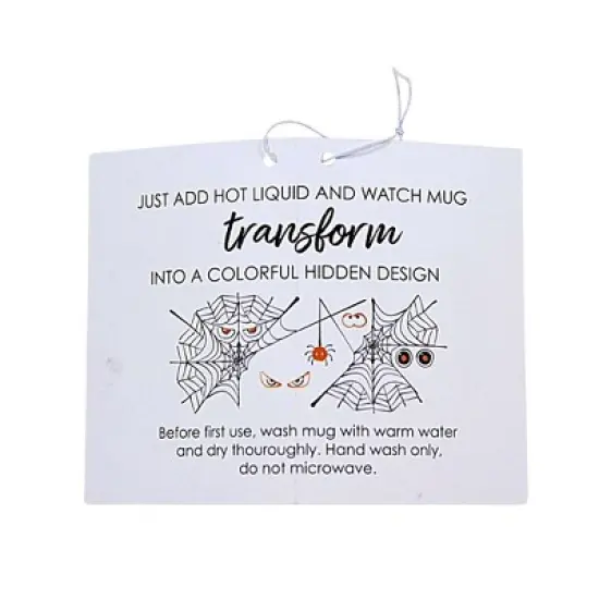 Tag 4.25 In Spiderweb Heat Changing Mug Halloween , Halloween Spiders Spooky (1PC) image {2}