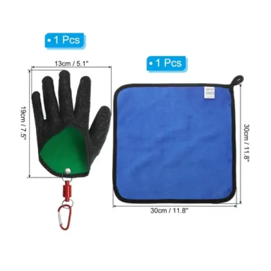 Unique Bargains Waterproof Puncture Resistant Non-Slip Fishing Gloves (Left) image {1}