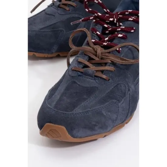 Selena - Navy Blue Suede Leather Sneakers (Women) | Forever & Always Shoes image {2}