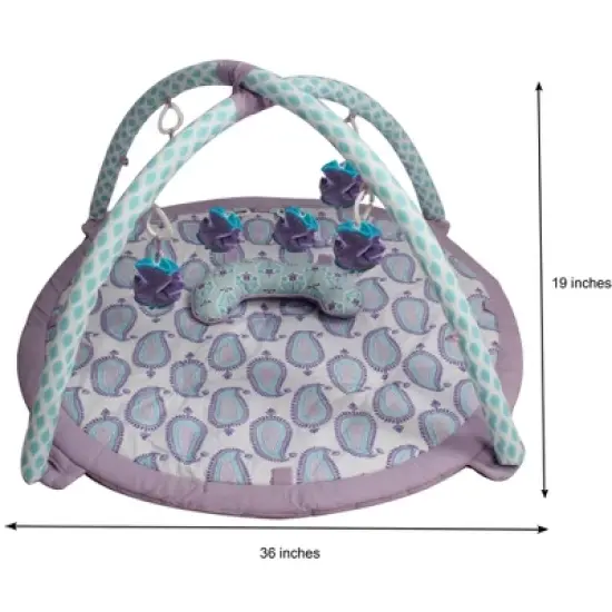 Bacati - Baby Activity Gyms & Playmats (Paisley Isabella, Purple/Lilac/Aqua) image {1}