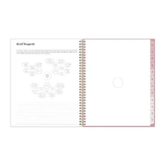 Ivory Paper Co 2024 Planner 11"x8.5" Weekly/Monthly Wirebound Tillie Pink image {8}