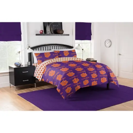 NCAA Clemson Tigers Rotary Bed Set image {2}
