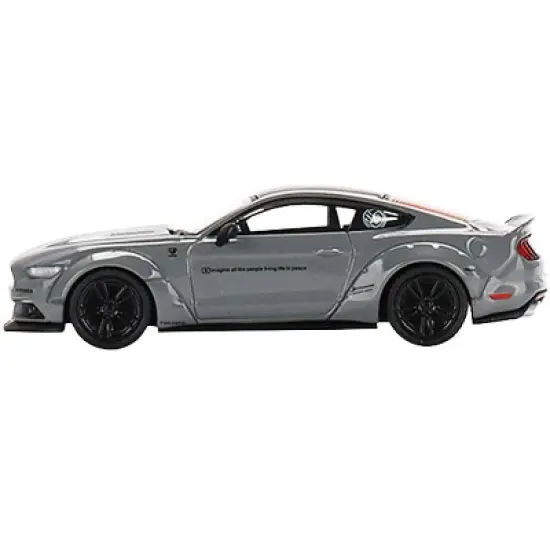 Ford Mustang LB-Works Gray "LB Performance" Limited Edition to 3600 pieces 1/64 Diecast Model Car by True Scale Miniatures image {1}