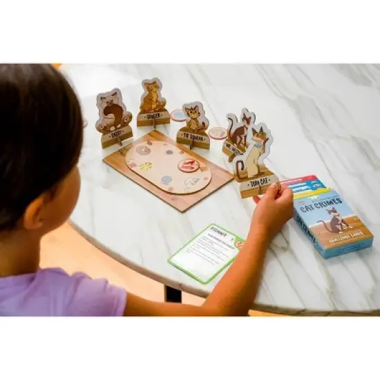 Cat Crimes Card Game: ThinkFun Board & Creative Play, 1-2 Hour Session, Includes Game Pieces & Board image {3}