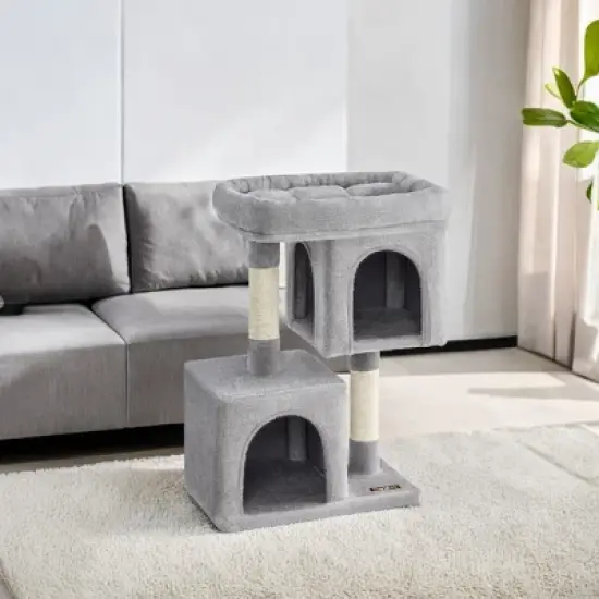 Cat Tree, 29.1-Inch Cat Tower, Cat Condo for Large Cats up to 11 lb, Large Cat Perch, 2 Cat Caves, Scratching Post, Cat Houses for Indoor Cats image {1}