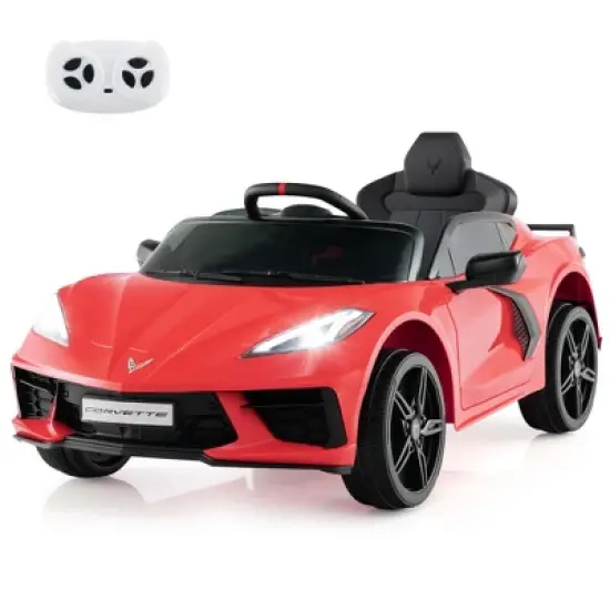 Costway 12V Electric Kids Ride On Car with Remote Control Wireless Connection Lights Orange/Pink/Red/White image {12}