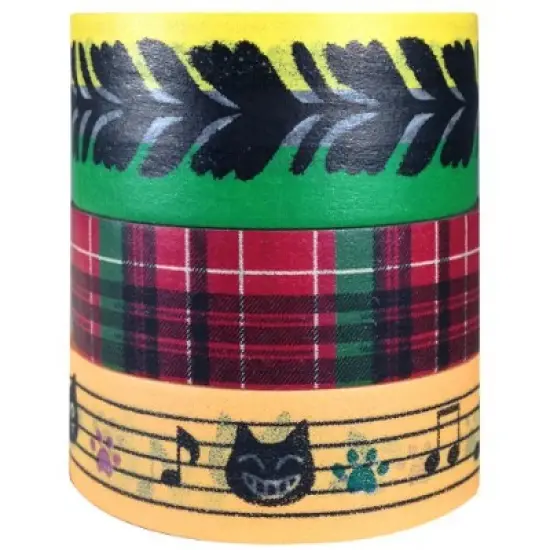 Wrapables Birdies & Kitties Japanese Washi Masking Tape (Set of 3) image {1}
